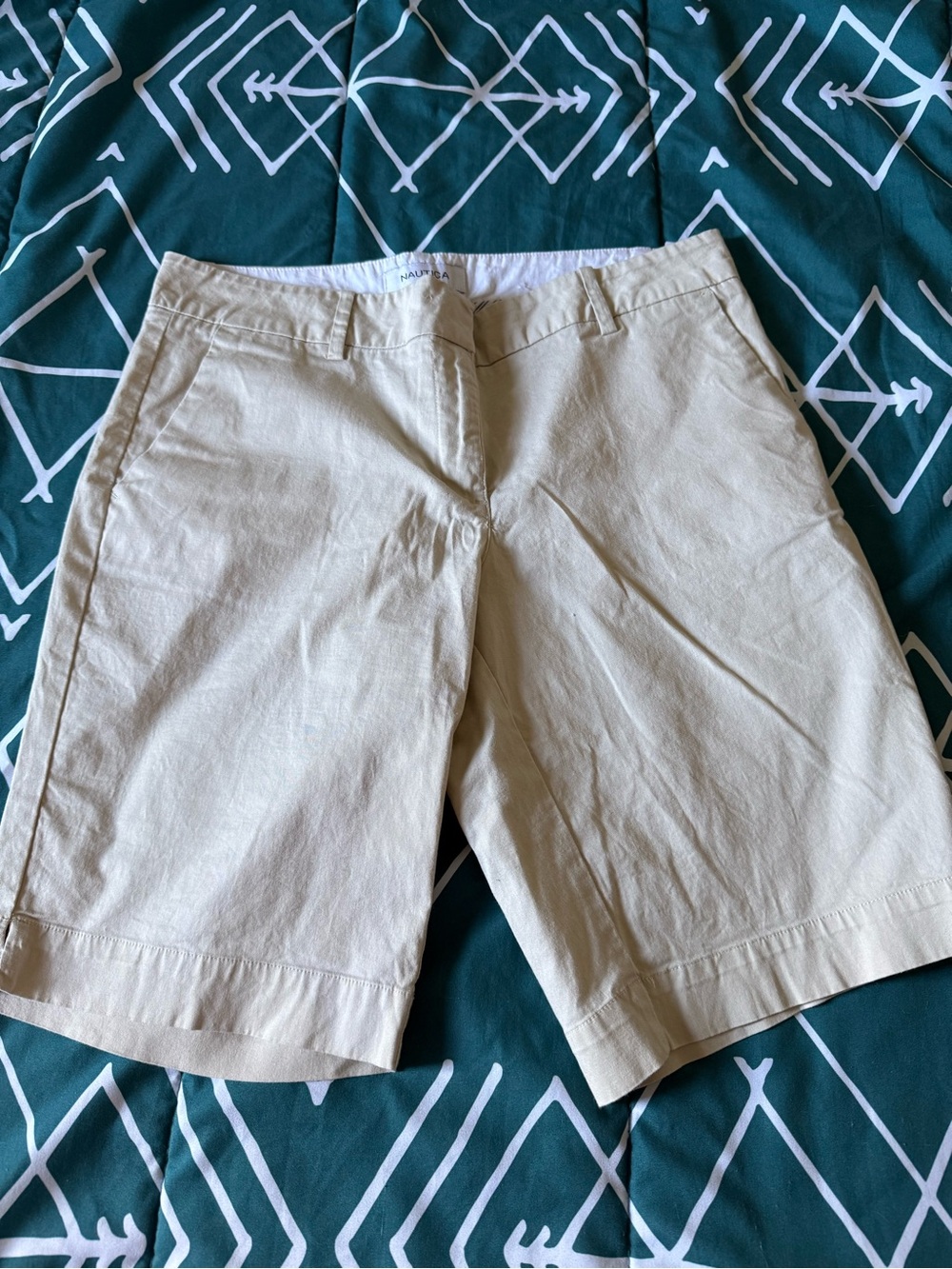 Nautica Beige Khaki Bermuda Shorts